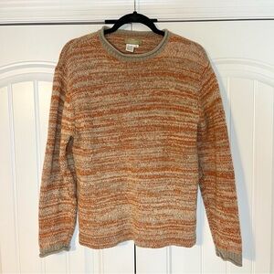 The Territory Ahead Orange and Cream Sweater